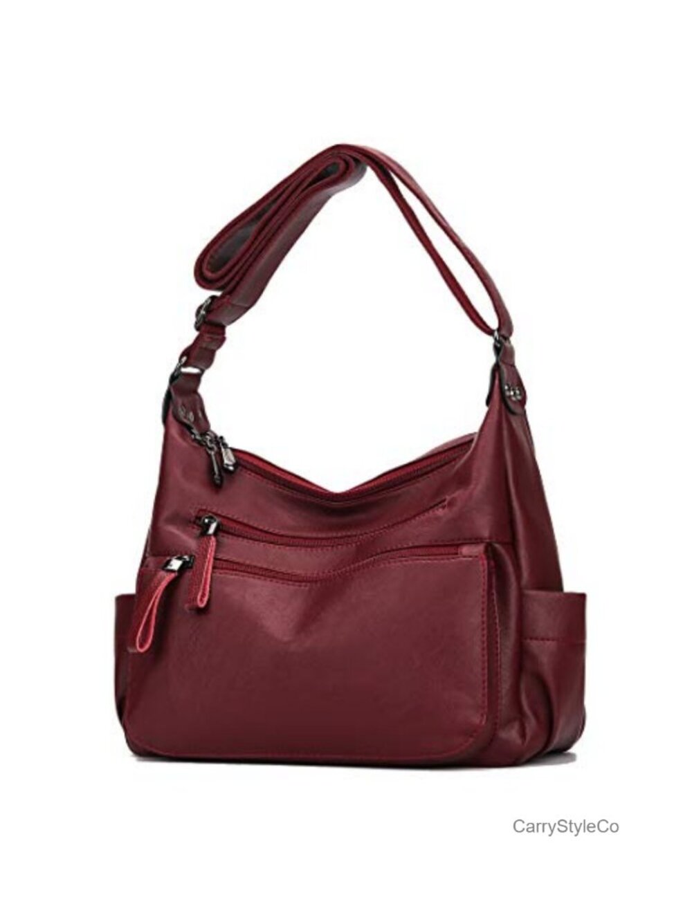 Women's PU Leather Multi-Pocket Hobo Crossbody Bag Shoulder Handbags Shoulder